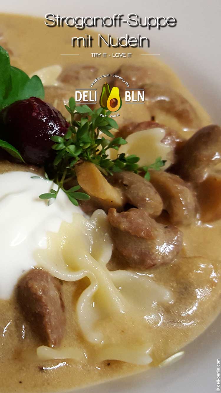 Stroganoff Nudel-Suppen-Rezept