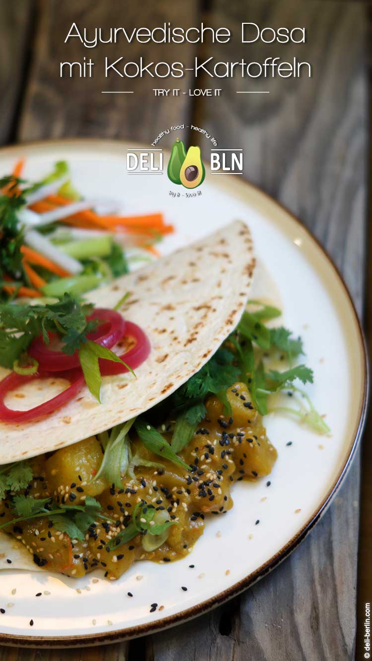 Indische Crêpes – Dosa mit Kokoskartoffeln