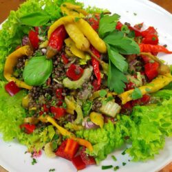 knackiger Beluga-Linsen-Salat