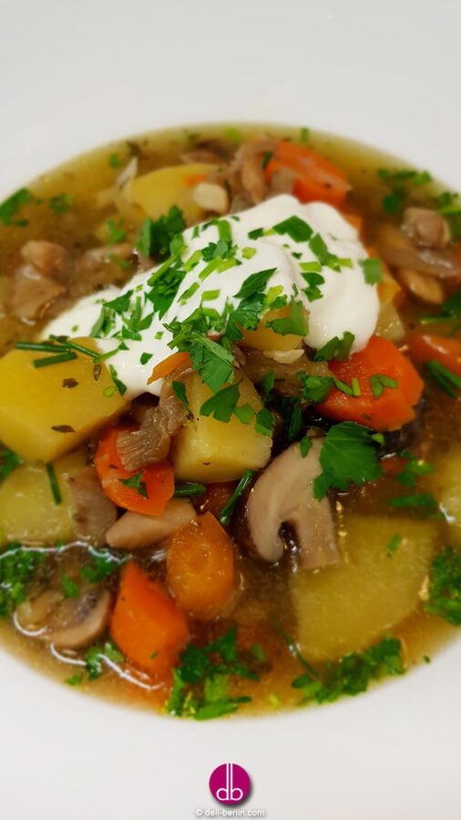 Kartoffelsuppe mit Mischpilzen, jetzt im Herbst genießen