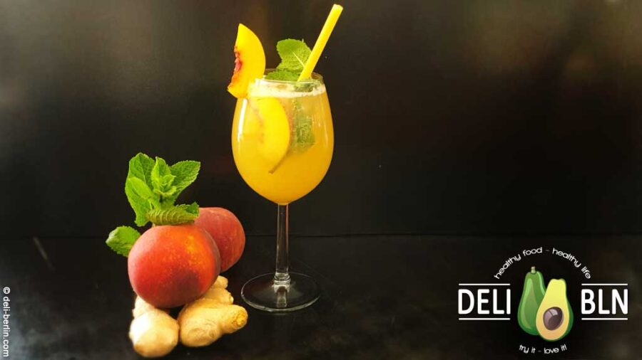 Ingwer-Pfirsich-Soda - Rezept für eine leckere Sommer-Limonade