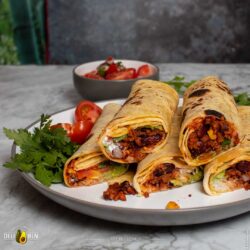 Rindfleisch-Avocado-Burritos