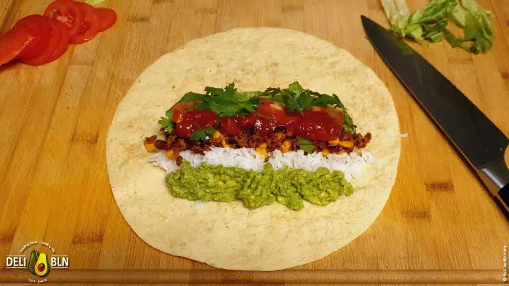 Rindfleisch-Avocado-Burritos