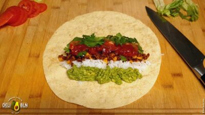 Rindfleisch-Avocado-Burritos