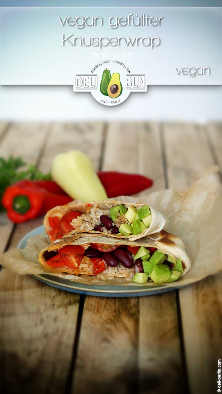 vegan gefüllter Knusperwrap