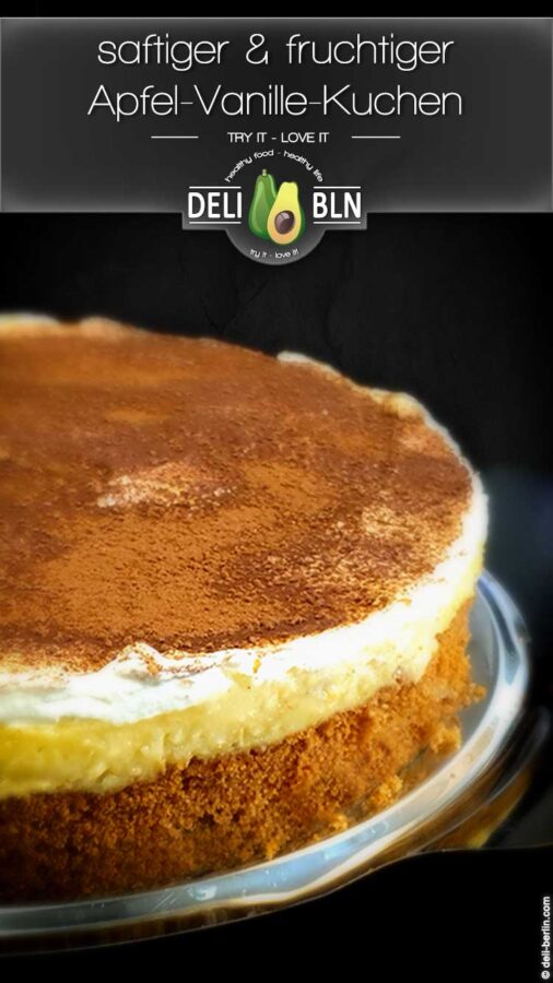 einfaches Rezept für einen super saftigen Apfel-Vanille-Kuchen