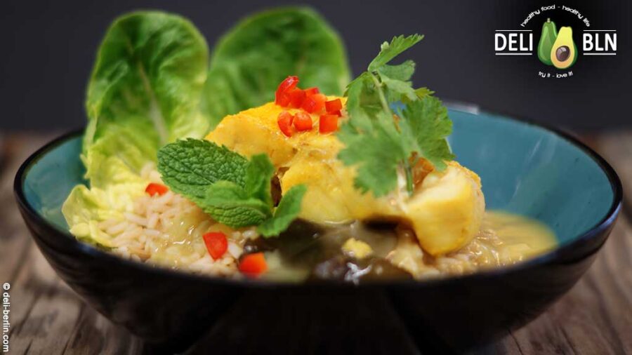 Duftender indischer Fischeintopf auf Naturreis - Ayurveda-Rezepte