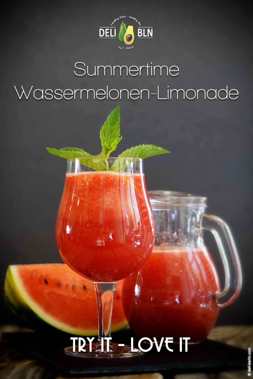 Wassermelonen-Limonade ohne Zucker selber machen