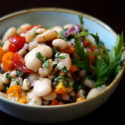 Weiße-Bohnen-Salat - vegan
