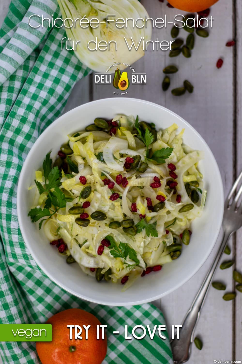 Der verlockende Chicorée-Fenchel-Salat mit Mandarinen-Vinaigrette