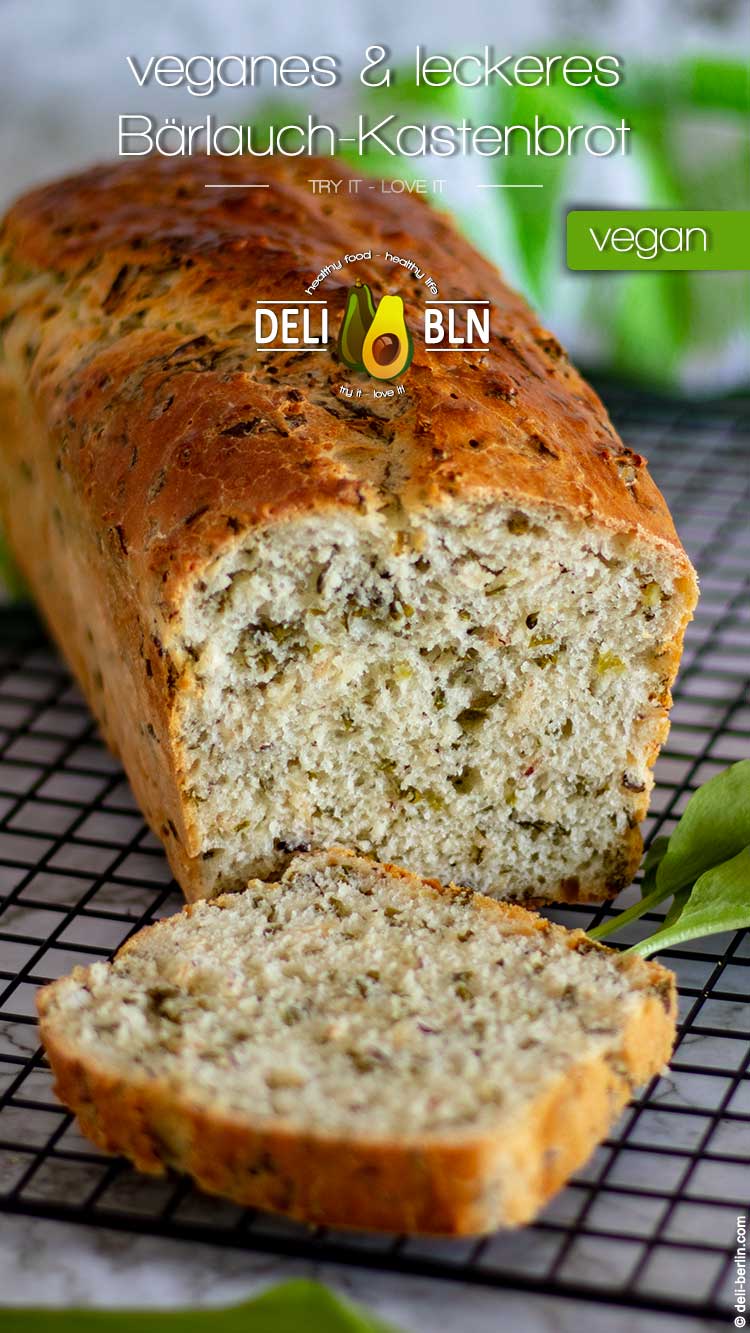 selbstgebackenes Bärlauchbrot - einfach, schnell und vegan