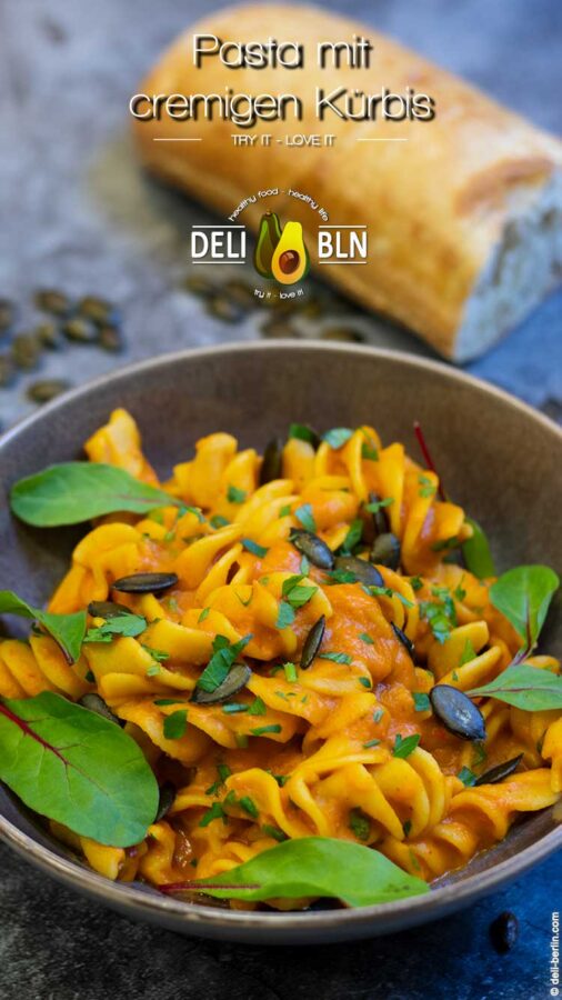 Pasta mit cremigen Kürbis