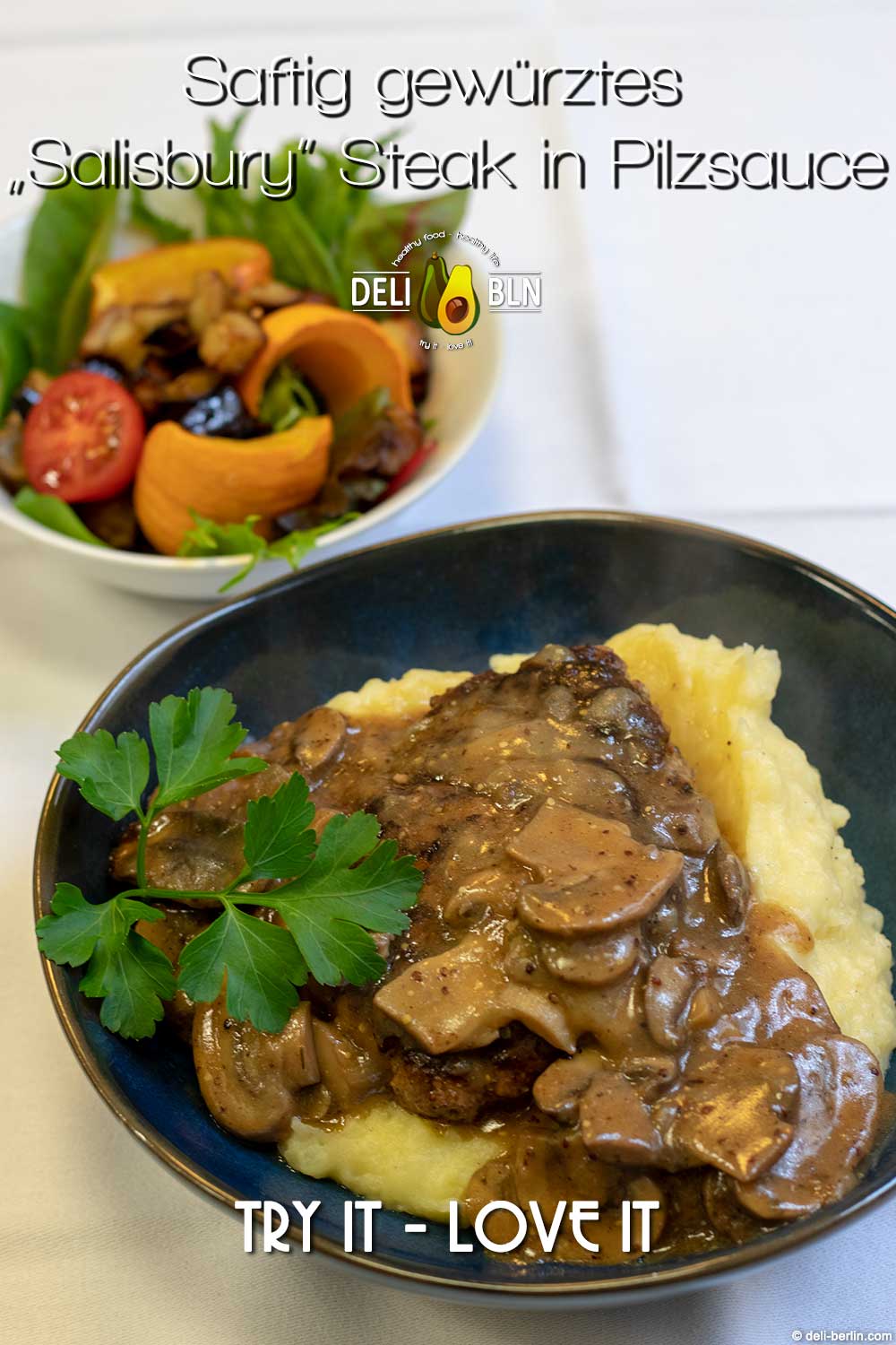 Salisbury Steak in leckerer Pilzsauce