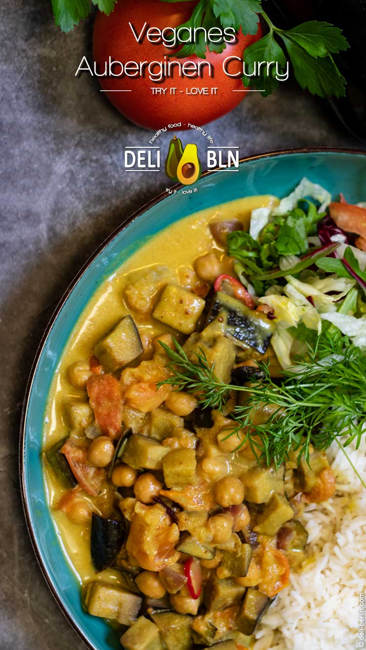 Veganes Auberginen-Curry