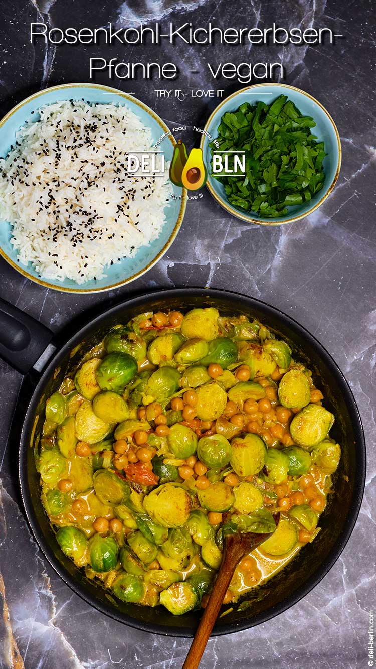 Veganes Rosenkohlcurry mit asiatischen Akzenten
