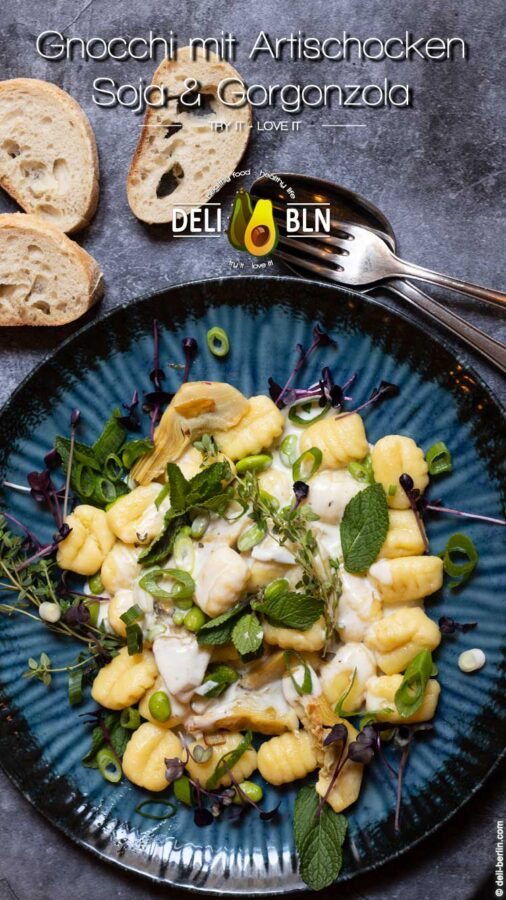 Gnocchi in Gorgonzola-Sauce mit Artischocken