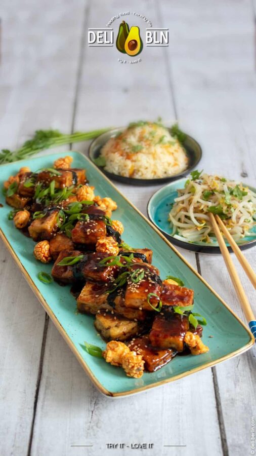 Teriyaki-Tofu mit hausgemachter Sauce