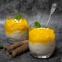Kokos-Milchreis mit Mango