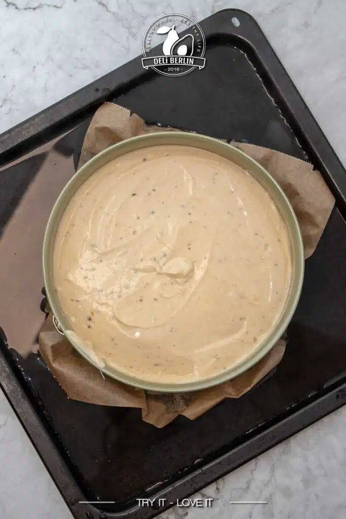 Lotus-Cheesecake fertig zum backen