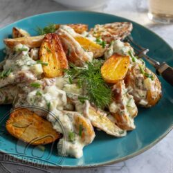 Knuspriger Genuss: Gebackener Kartoffelsalat