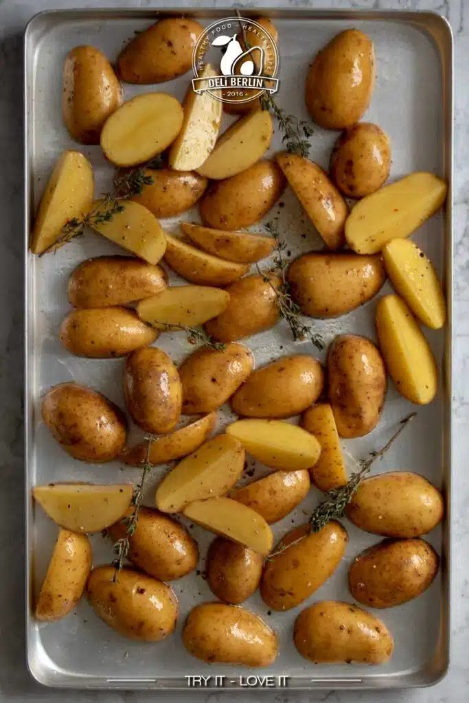 Knuspriger Genuss: Gebackener Kartoffelsalat