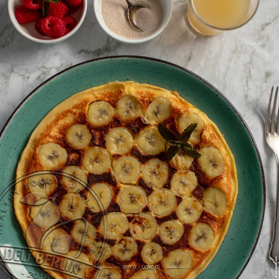 Ein Bananenpfannkuchen, der jeden Morgen versüßt!